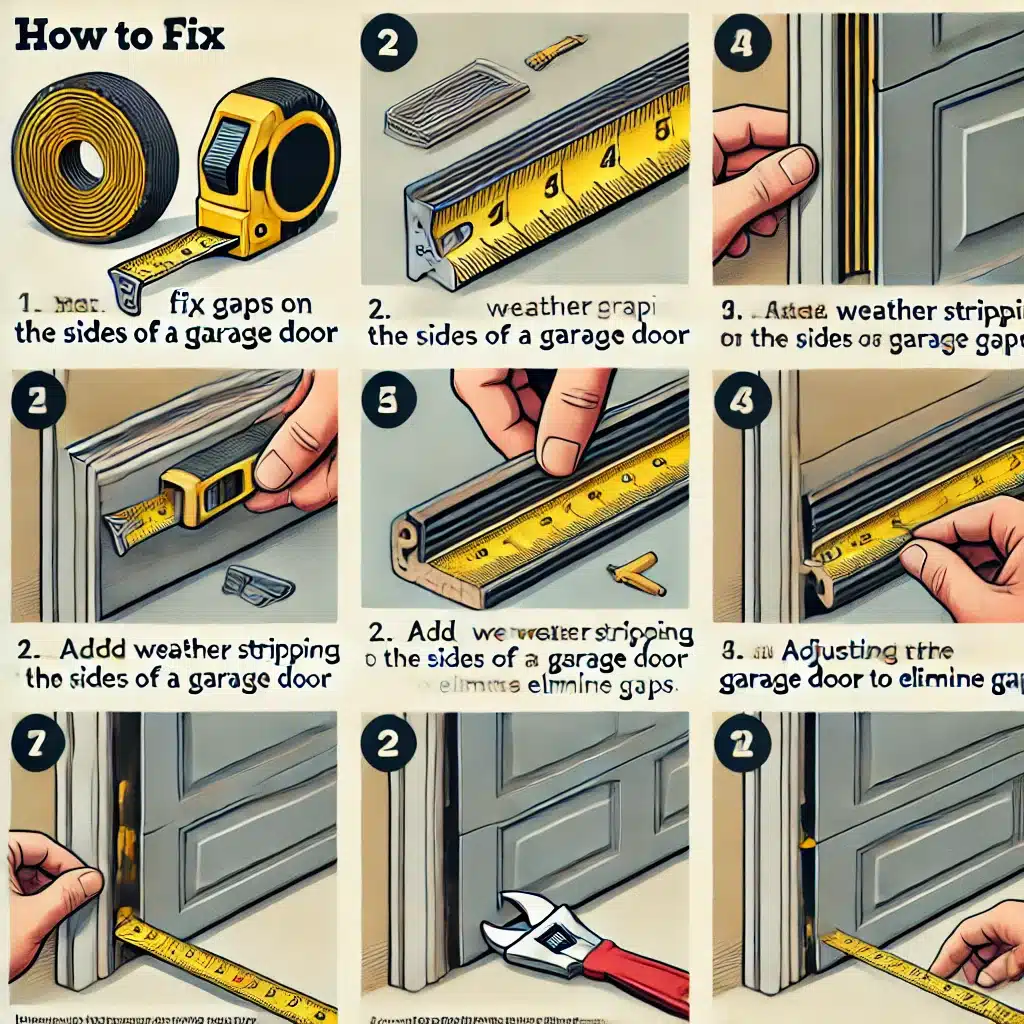 how to fix garage door gaps on sides