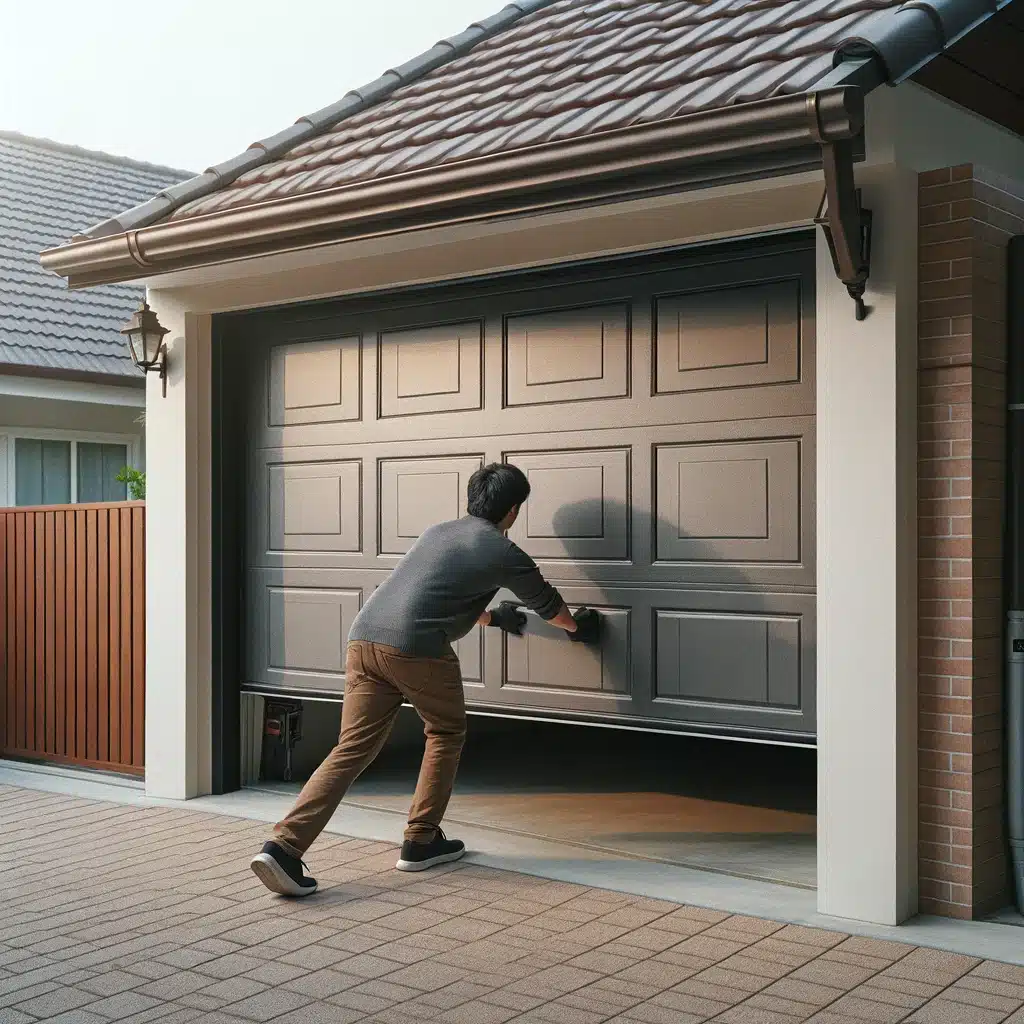 open garage door manually from outside