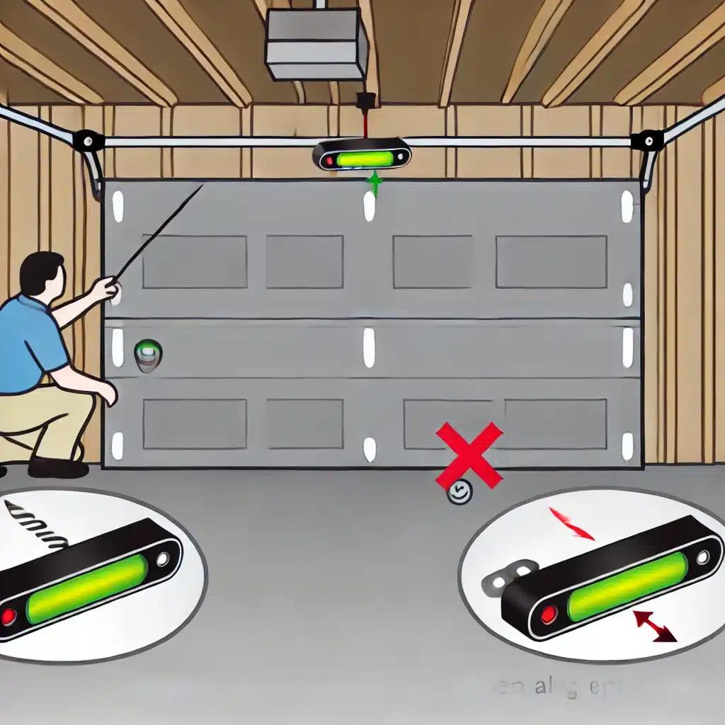 how to align garage door sensors