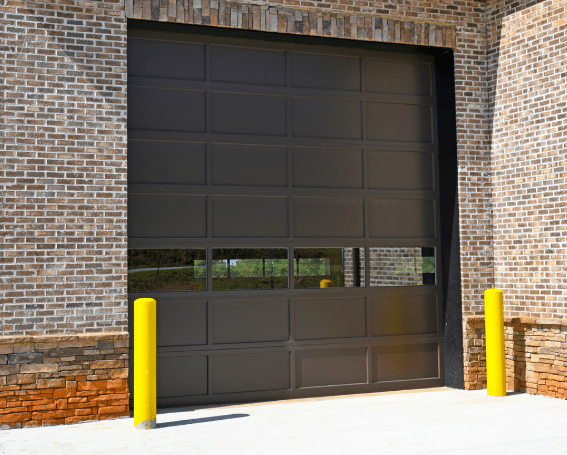 Overhead door with windows